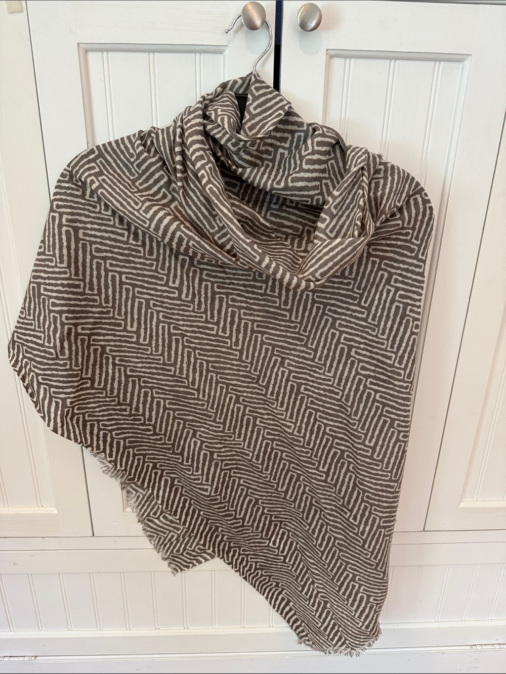J. McLaughlin Reed Scarf with fringe border